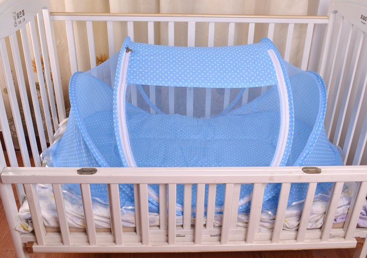 Foldable Baby Bed Net – 2-Piece Set with Pillow & Mosquito Protection | Baby JackPot™