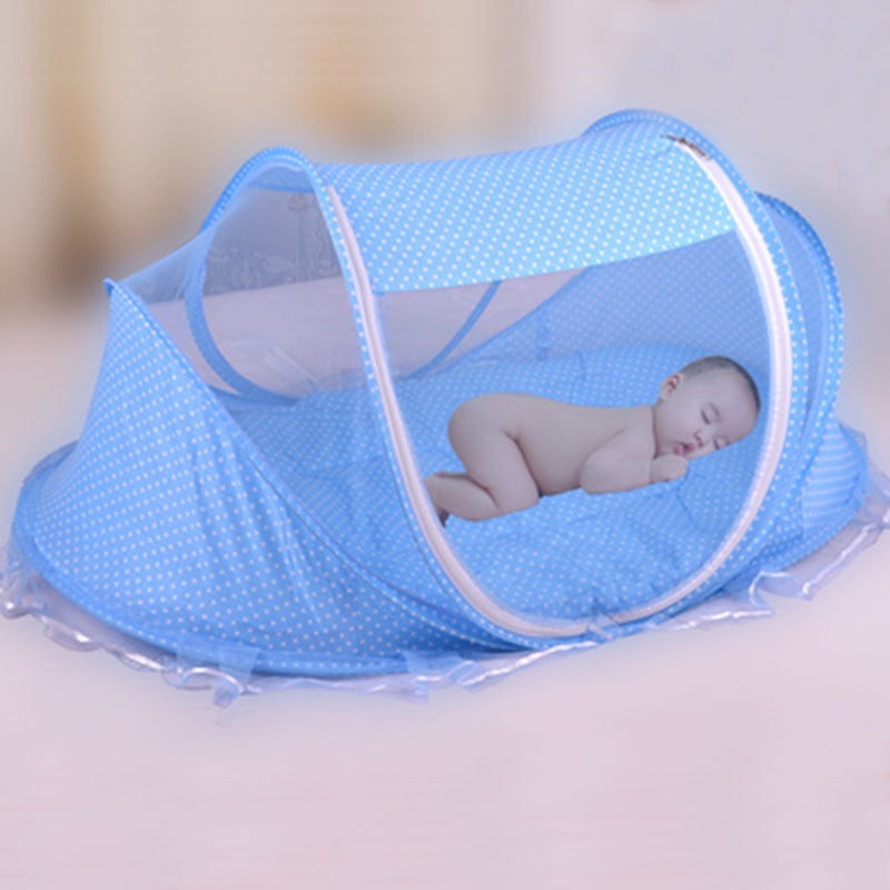 Foldable Baby Bed Net – 2-Piece Set with Pillow & Mosquito Protection | Baby JackPot™