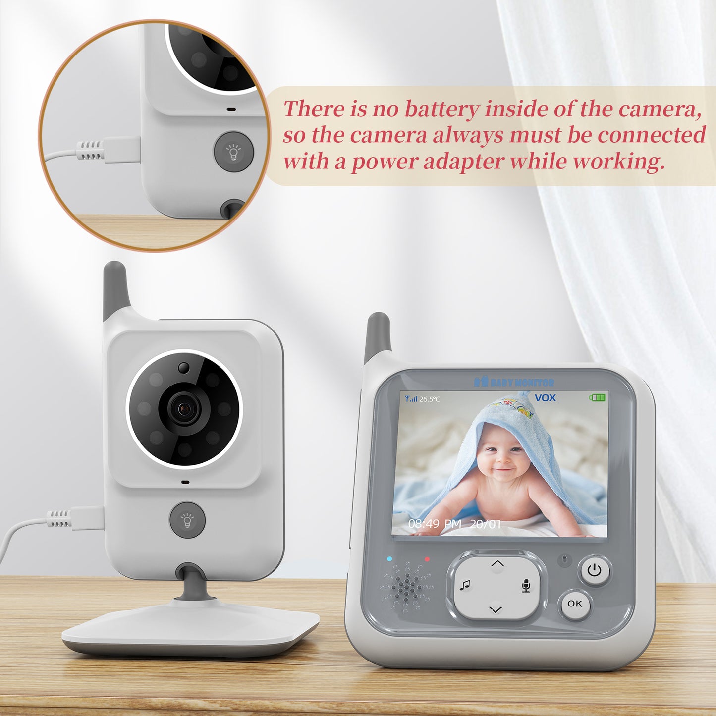 Wireless Video Color Baby Monitor Luminous Portable  | Baby JackPot™