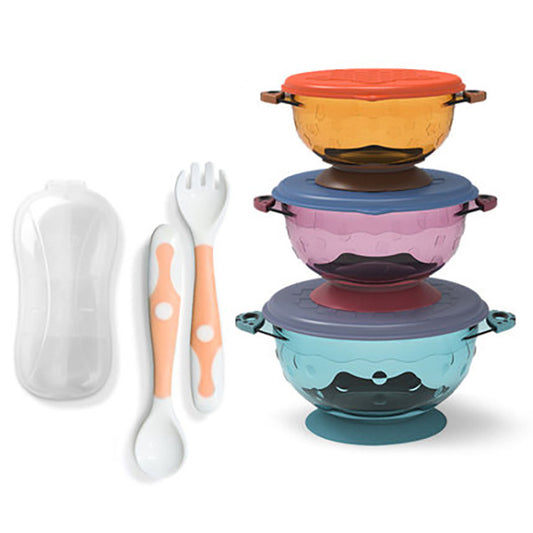 Baby Weaning Bowl Set – Suction Base & Soft Spoon for First Meals | Baby JackPot™