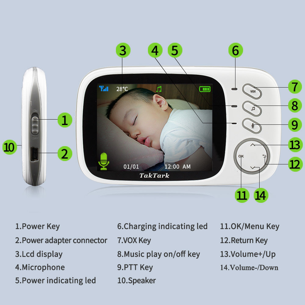 3.2" Digital Baby Monitor | Smart, Safe & Hassle-Free Baby Care Baby JackPot™