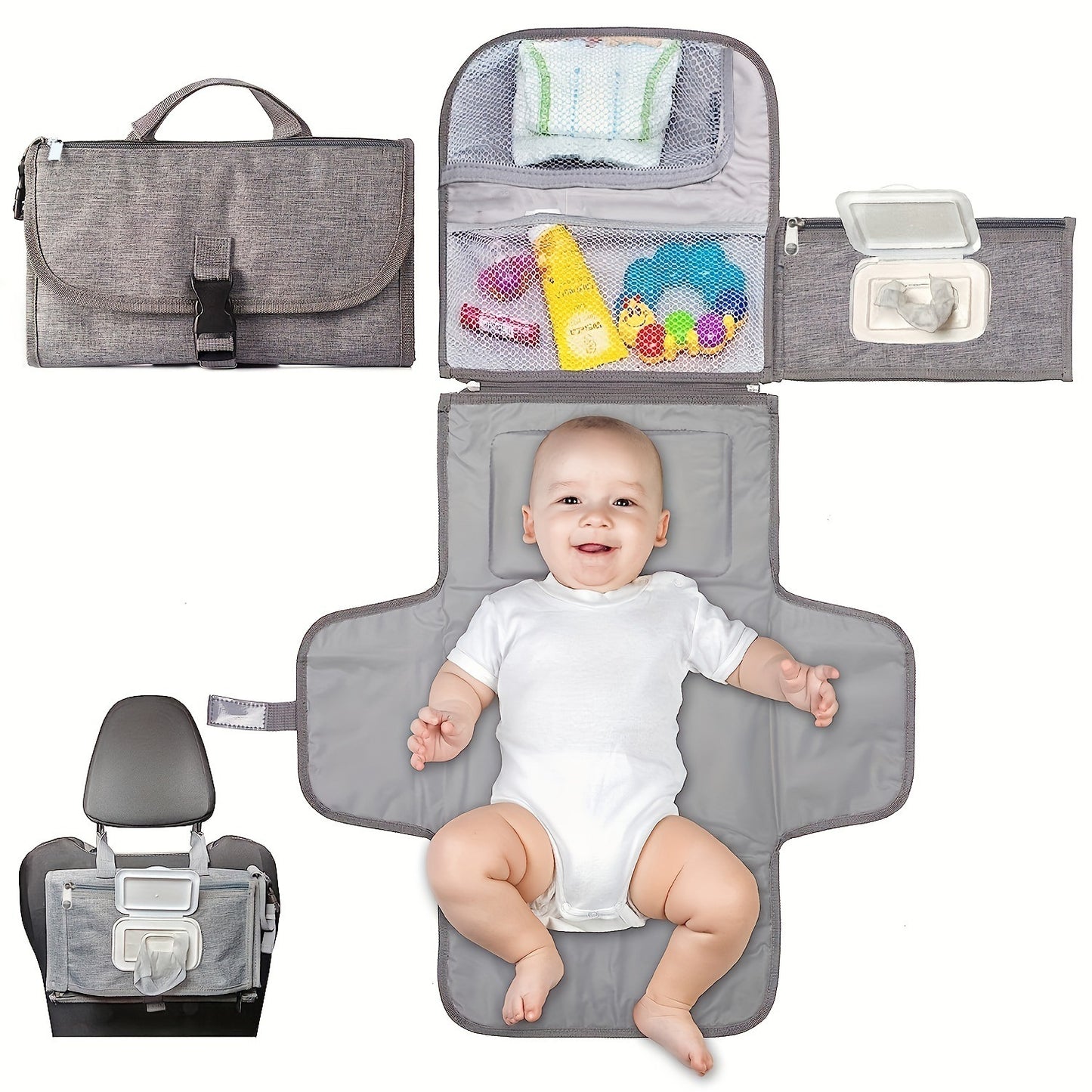 Portable Waterproof Baby Change Pilch  |  Baby JackPot™